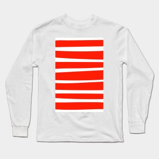 Red and White Stripes Long Sleeve T-Shirt